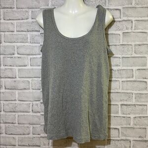 MXM Gray Sleeveless Tank Top, size 1X, slight silver trim